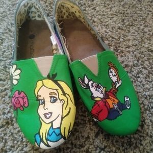 Kids hand painted shoes